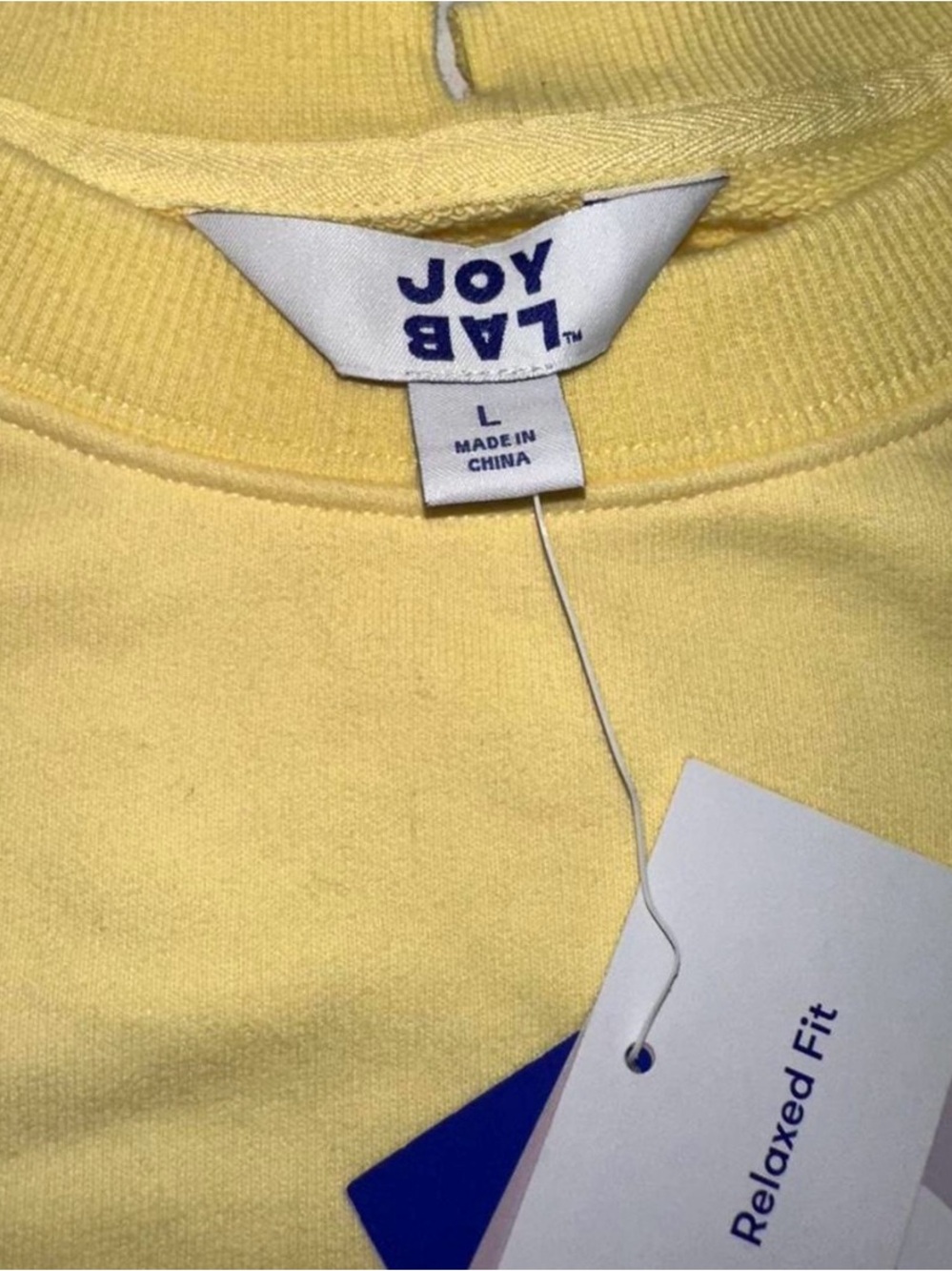 JoyLab Yellow Crewneck Sweater with Green Leaf Embroidery - Picture 3 of 6